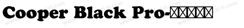 Cooper Black Pro字体转换
